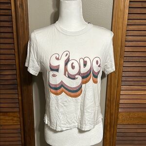 good hYOUman Love Graphic Crop Tee